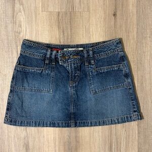 Y2K Paris Blues Medium Wash Denim Mini Skirt